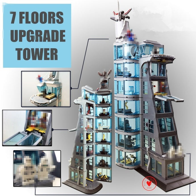 New 7 Floors Upgraded Version SuperHeroesAvenger Tower Building