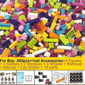 1100/500 PCS Building Blocks Bricks Set